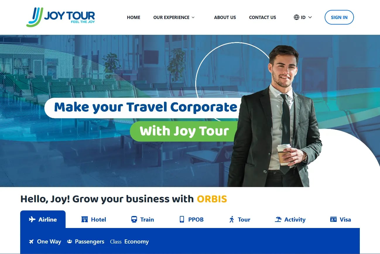 Website Tour & Travel Joy Tour